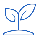 双葉が芽吹く植物のアイコン