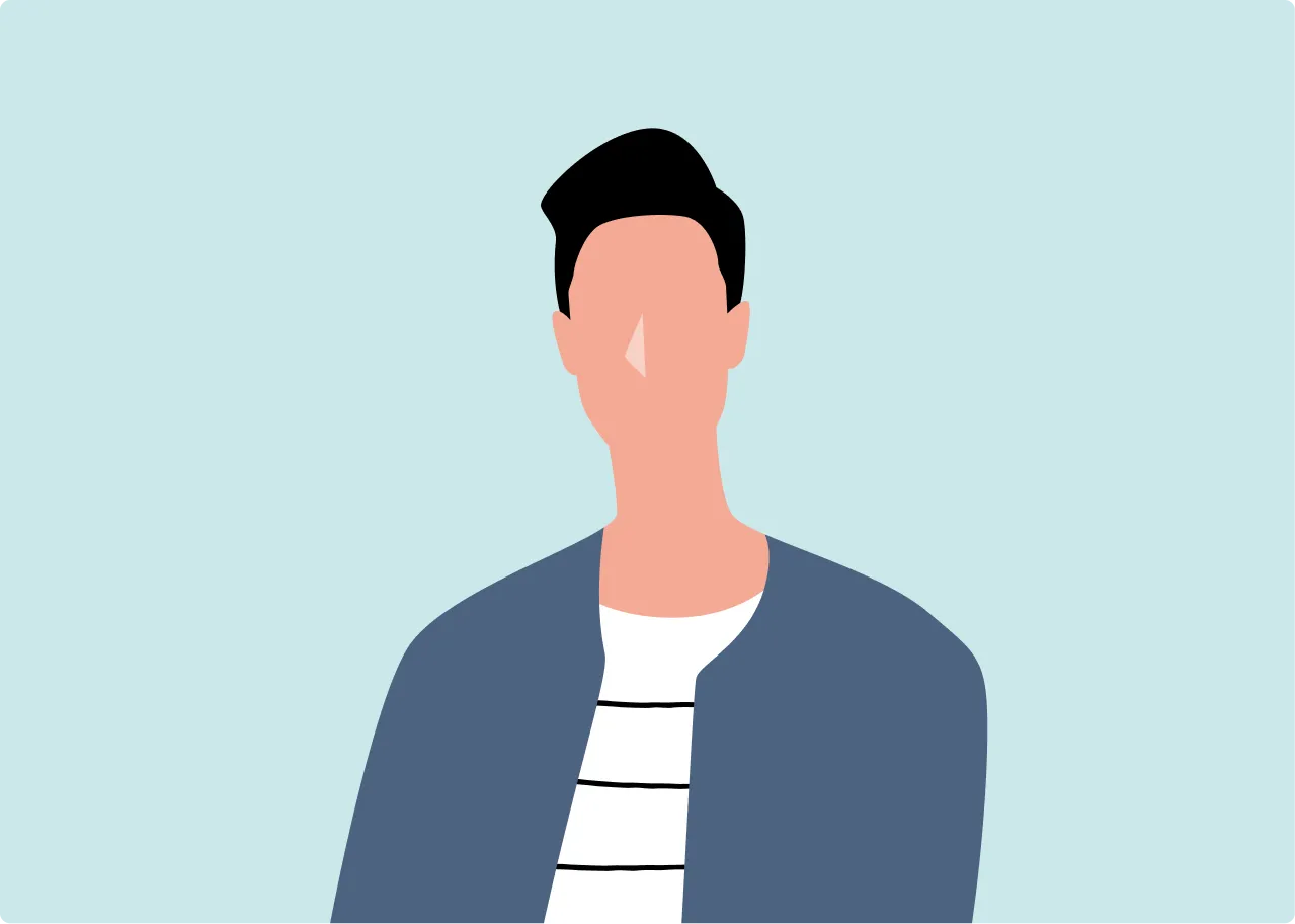 ボーダーの服とジャケットを着たビジネスマンのイラスト